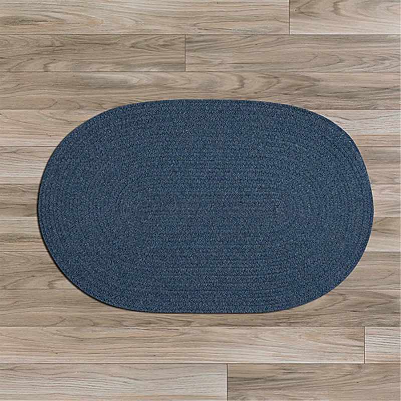 Colonial Mills Handmade Braided Federal Blue Area Rug
