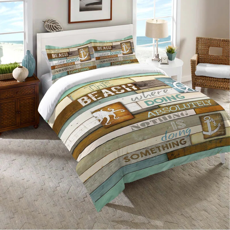 Laural Home Beach Mantra Comforter By Laural Home