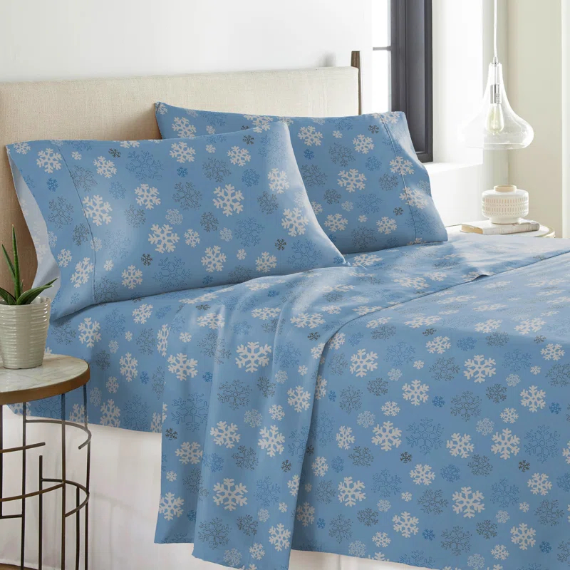 Pointehaven Flannel Damask Sheet Set