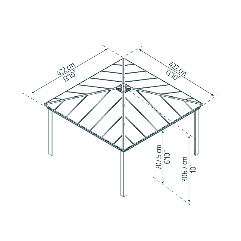 Palram - Canopia Colorado 14' x 14' Carport