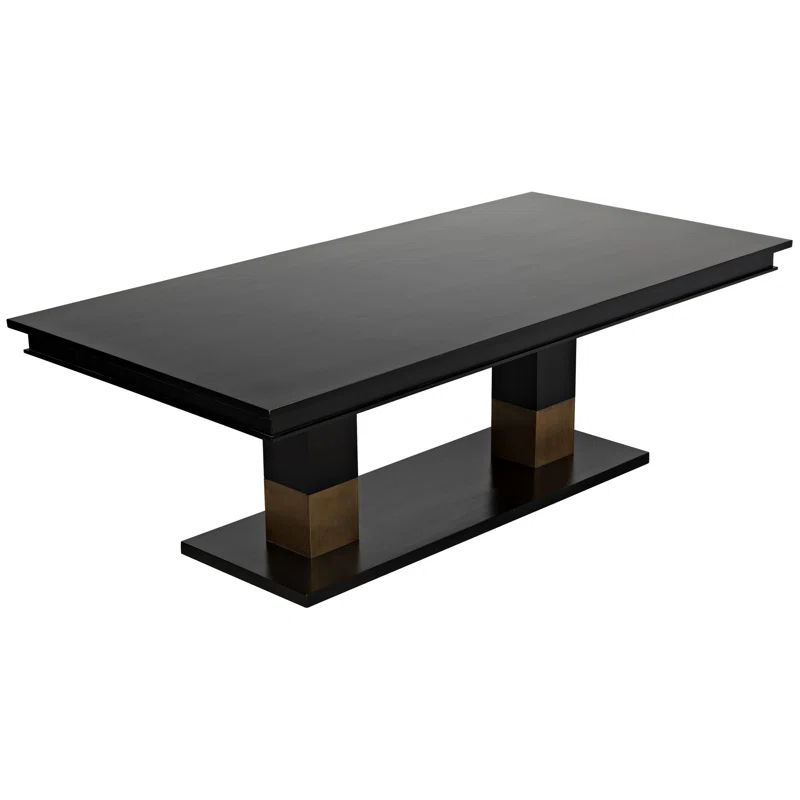 Noir Ravenko Mahogany Solid Wood Top Dining Table