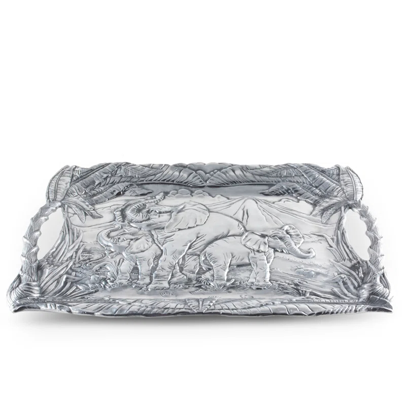 Arthur Court Designs Elephant Metal Tray