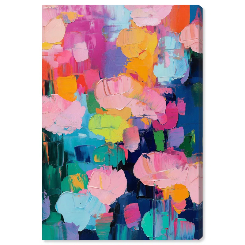 Art Remedy Glide of Colors Canvas Modern Color Abstract by Art Remedy
