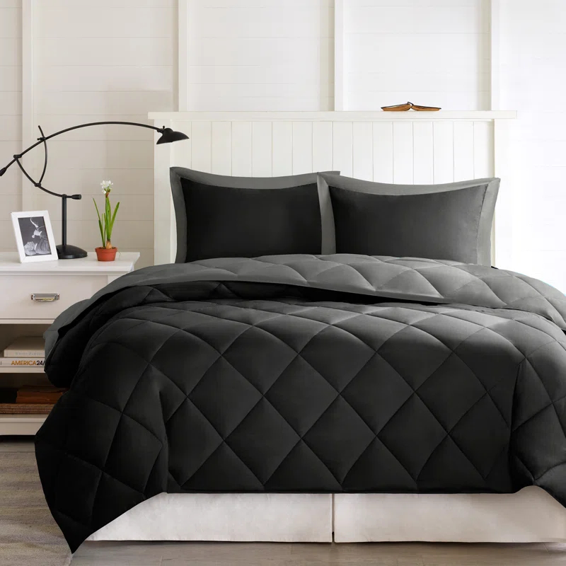 Madison Park Essentials Larkspur 3M Scotchgard Reversible Down Alt Comforter Set