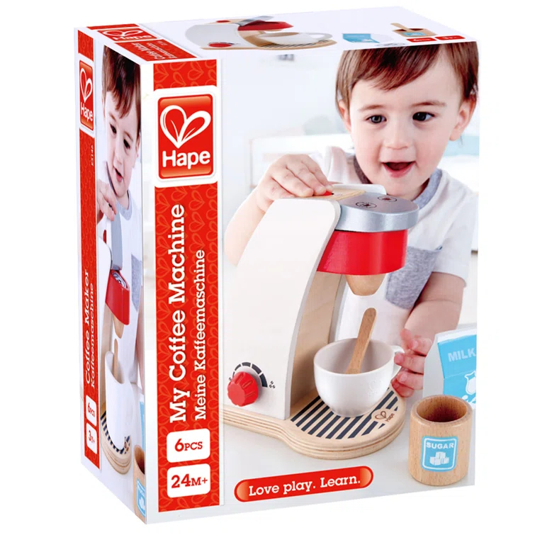 HaPe My Coffee Machine Kids Pretend Kitchen Appliance Set