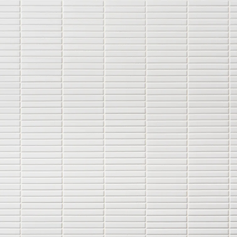 Monogram Stacked 11.19 In. X 11.9 In. Glossy Porcelain Mosaic Floor And Wall Tile (0.92 Sq. Ft. / Each)