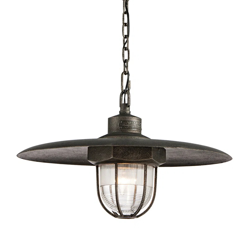 Acme 1 - Light Aged Pewter Single Pendant