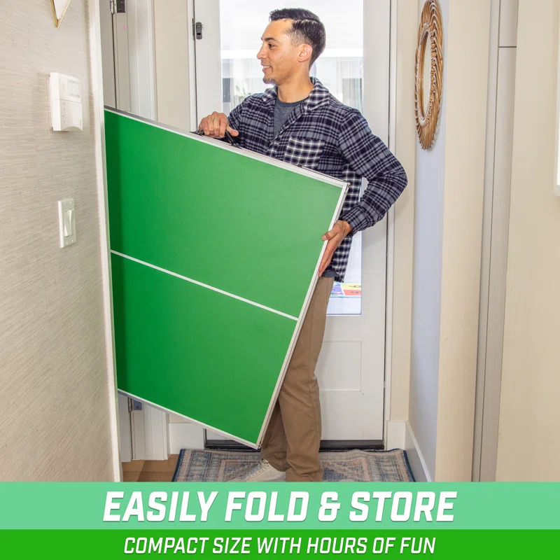 GoSports GoSports Foldable Indoor/Outdoor Table Tennis Table with Paddles and Balls - 6 x 3 ft