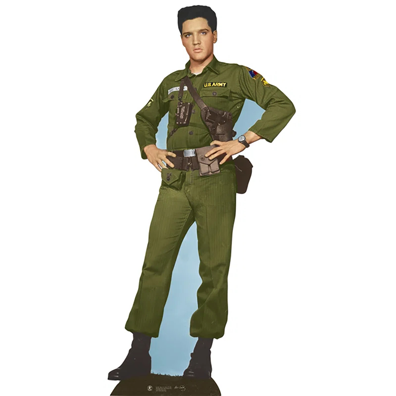 Star Cutouts Elvis Army Days Cardboard Standup