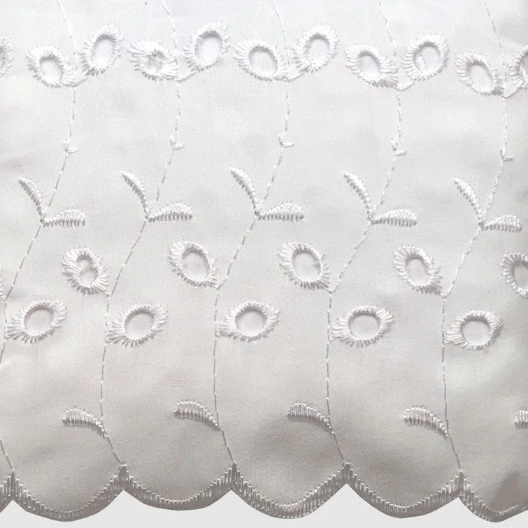 Fresh Ideas  Fresh Ideas Ruffled Eyelet Bed Skirt, 14" Drop Length & Reviews | Wayfair