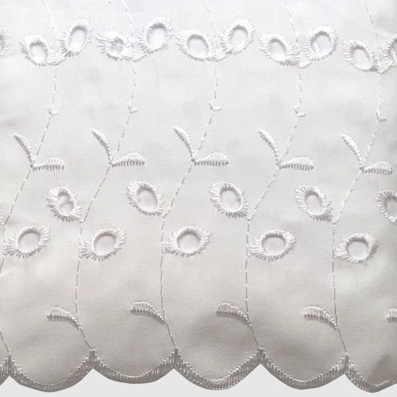 Fresh Ideas Fresh Ideas Ruffled Eyelet Bed Skirt, 14" Drop Length