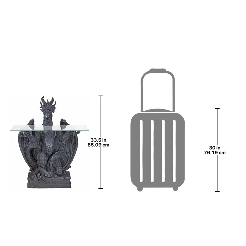 Design Toscano Subservient Dragon 27.5'' Console Table