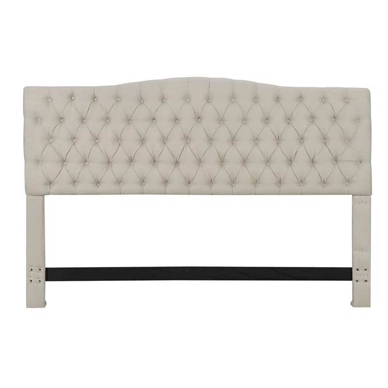 Elle Decor Elle Decor Celeste Tufted Upholstered Padded Headboard with Contemporary Button Tufting