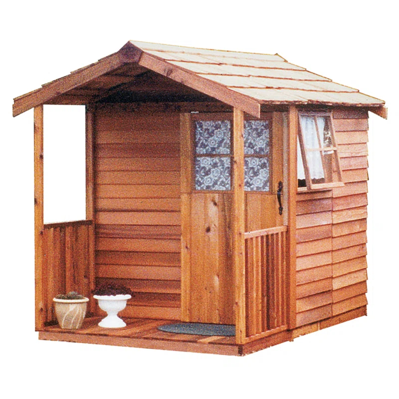 Cedarshed Gardener's Delight 6ft W x 9ft D Western Red Cedar Wood Storage Shed