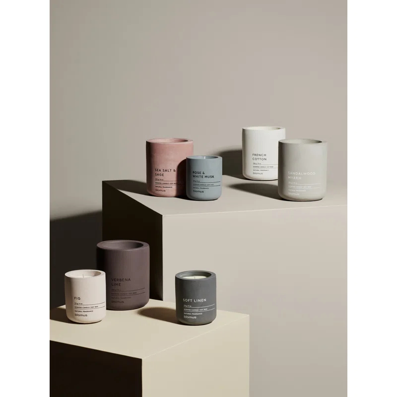 Blomus Fraga Scented Jar Candle with Stone Holder