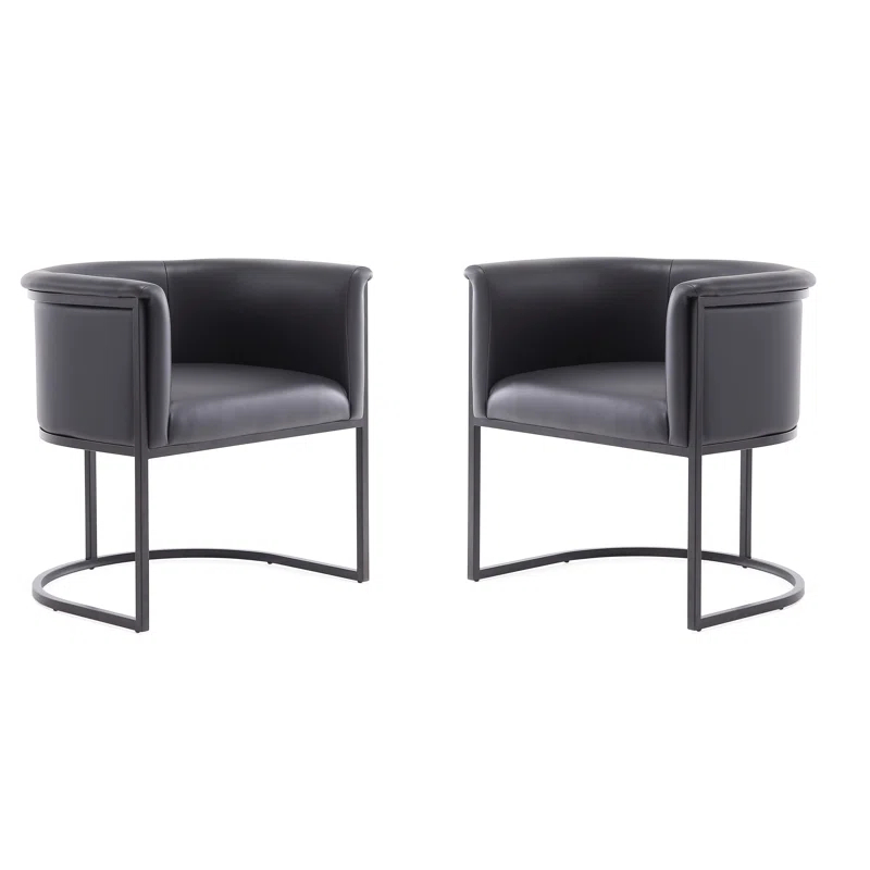 Ceets Bali Saddle And Black Faux Leather Dining Chair (Set Of 2) (Set of 2)