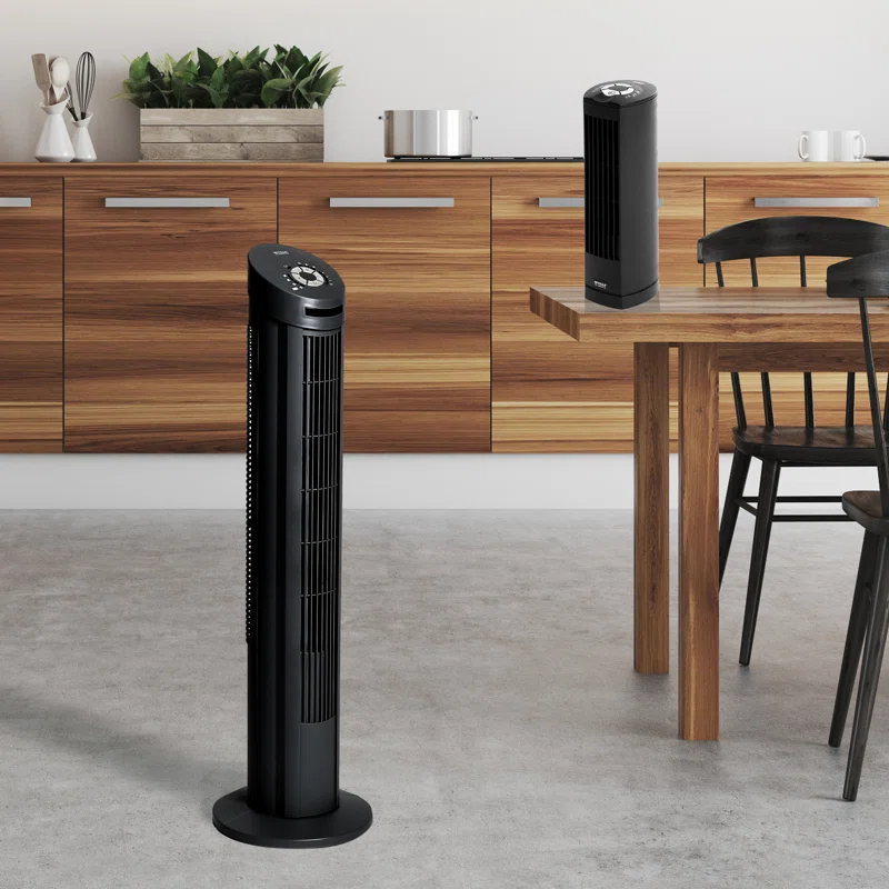 Seville Classics UltraSlimline® 40" Oscillating Tower Fan Combo