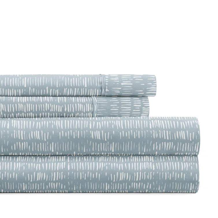 IEnjoy Home 4 Piece Delicate Details Pattern Sheet Set & Reviews | Wayfair