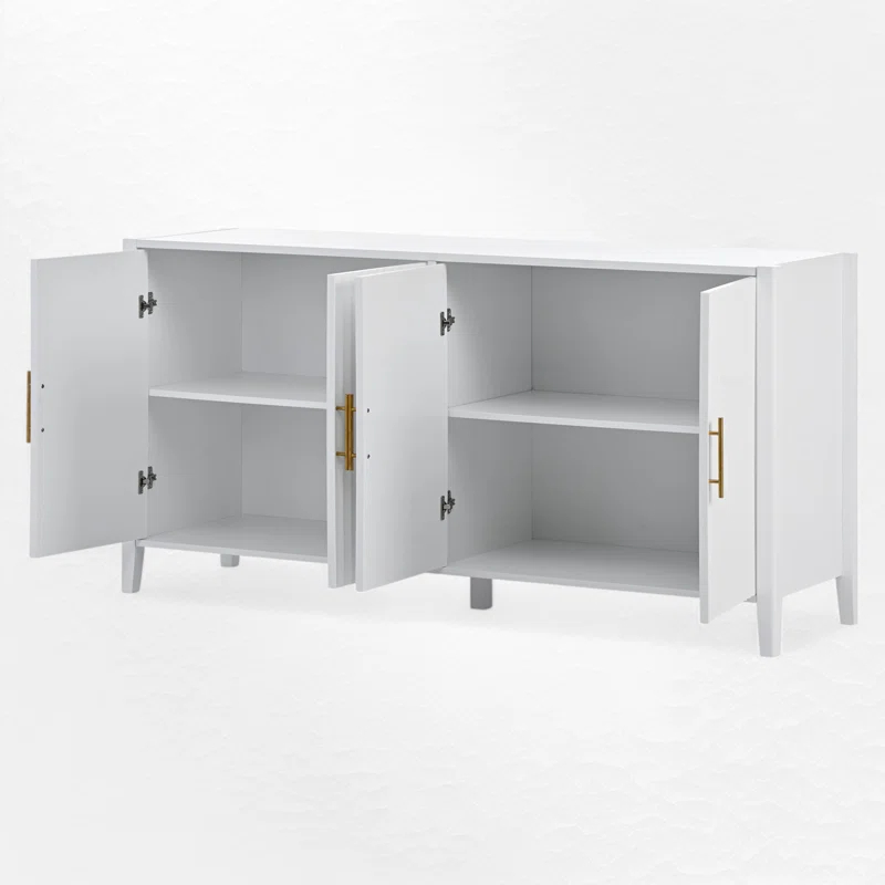 Condola Modern 63.1" Sideboard, Storage Credenza, Buffet Cabinet, Dining Cabinet with Metal Handles