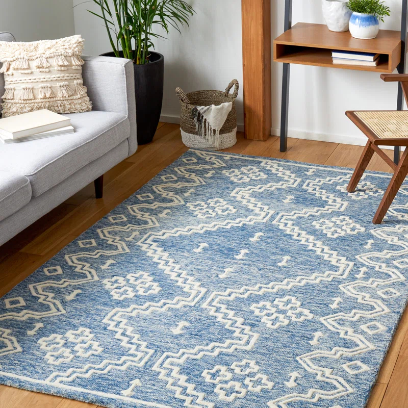 Union Rustic Abbey-Louise Hand Tufted Wool Southwestern Rug