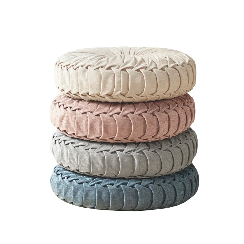 Intelligent Design Loretta Poly Chenille Round Floor Pillow Cushion
