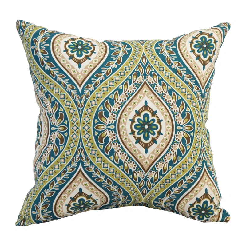 Blazing Needles Outdoor Cushion Collection Paisley Indoor/Outdoor Reversible Throw Pillow (Set of 2)