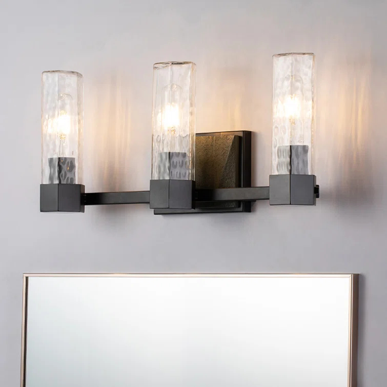 Lucas + McKearn Novarre 3 Light Vanity in Grey And Black