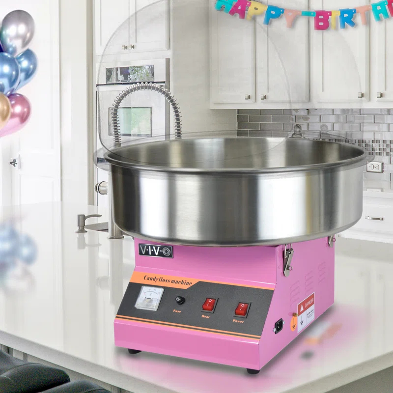 Vivo Electric Commercial Cotton Candy Machine with Bubble Shield