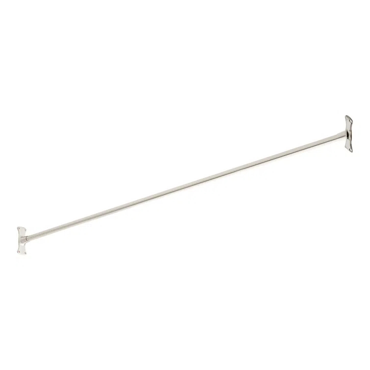 Signature Hardware 66" Brass Straight Shower Curtain Rod