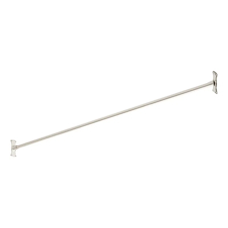 Signature Hardware 66" Brass Straight Shower Curtain Rod