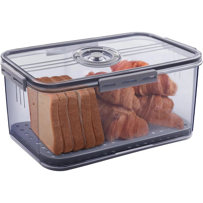 Rebrilliant Bread Box Bread Boxes for Kitchen Counter Airtight, Time Recording Bread Storage