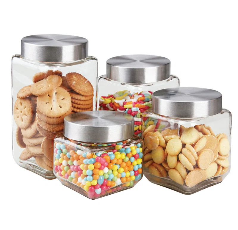Prep & Savour Glass Canister - Set of 4