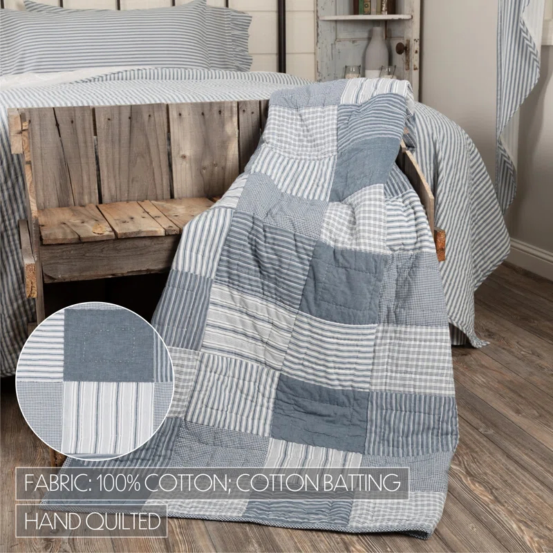 VHC Brands Sawyer Mill Handmade Throw Blanket