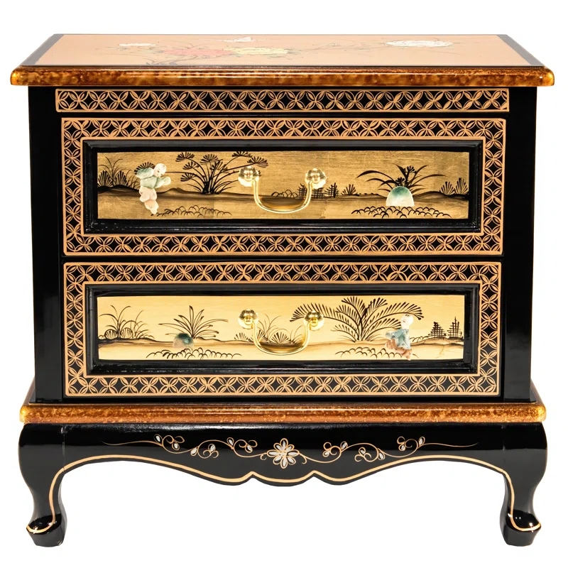 Bloomsbury Market Abigaelle Solid Wood Accent Chest