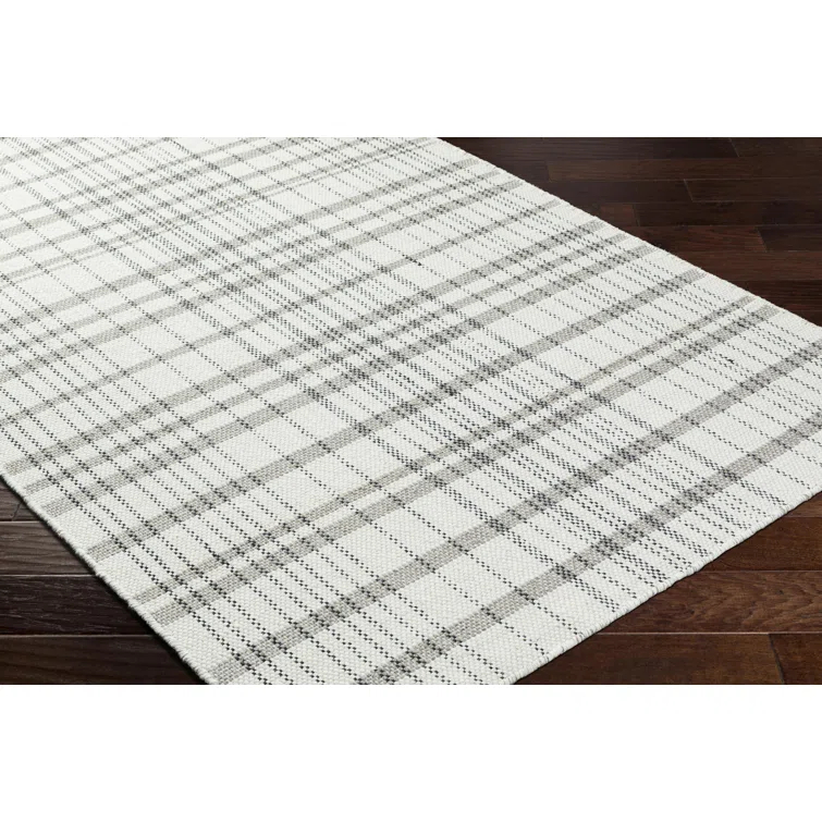 Birch Lane™ Lavande Plaid Wool Area Rug