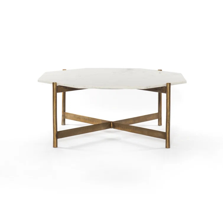 Montague Geometric Marble Coffee Table (40")