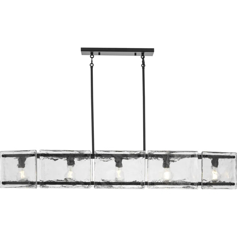 Progress Lighting Rivera 5 - Light Dimmable Linear Chandelier