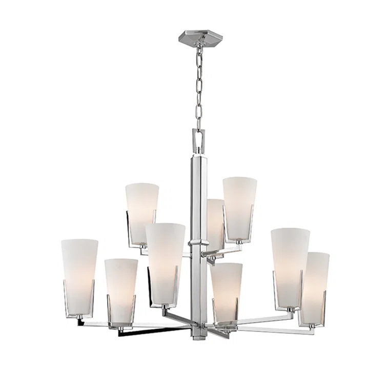 Polished Chrome 9-Light Contemporary Chandelier