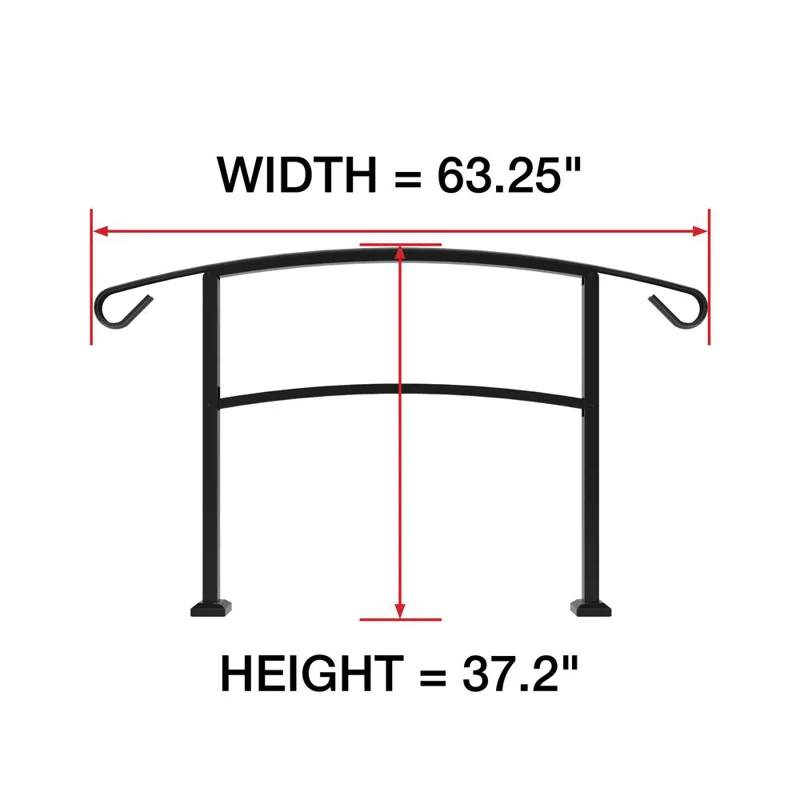 Barrette Outdoor Living Handirail 4-Step Aluminum Rail Kit