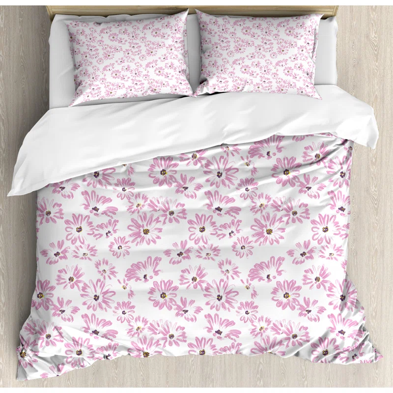 Ambesonne Flower Farmhouse / Country Floral Duvet Cover Set