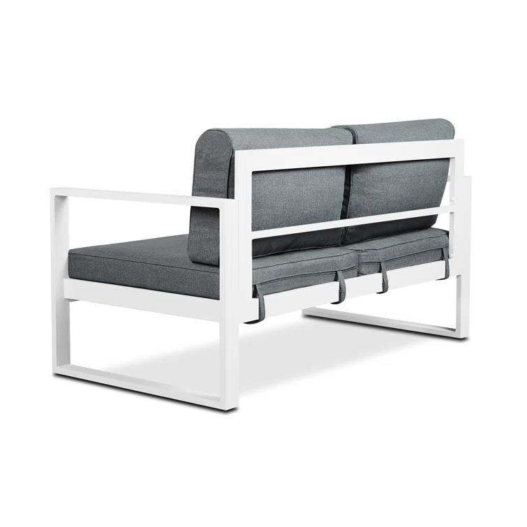 Real Flame BALTIC 55" Metal Outdoor Loveseat With Cushions by Real Flame