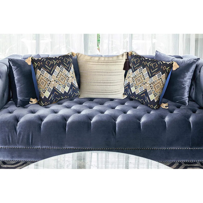DecorShore Striped Jute / Sisal Pillow Cover