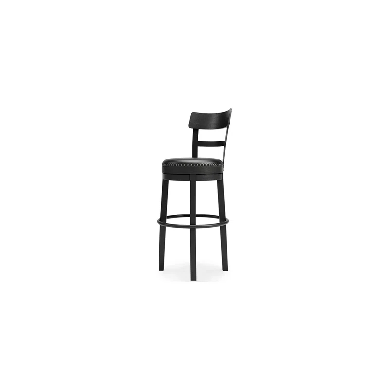 August Grove® Daiah Swivel Upholstered Counter Stool with Solid Wood Frame