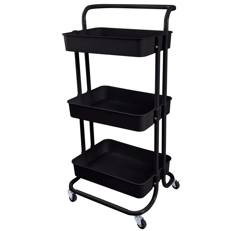Organize It All 3 Tier Rolling Basket Cart