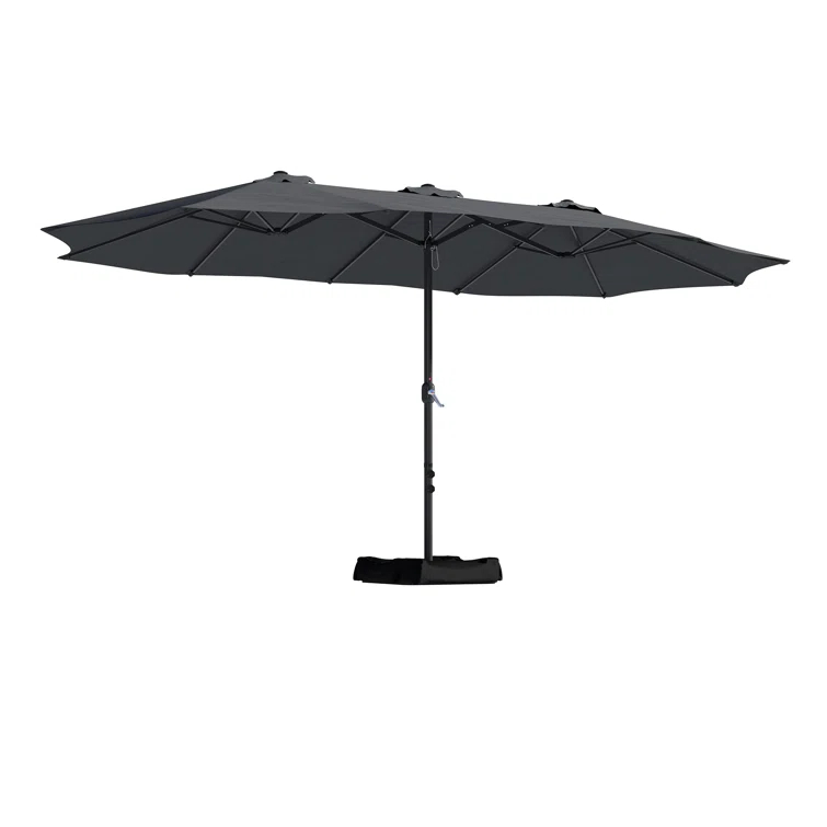clihome 15 Ft Patio Market Umbrella with Base
