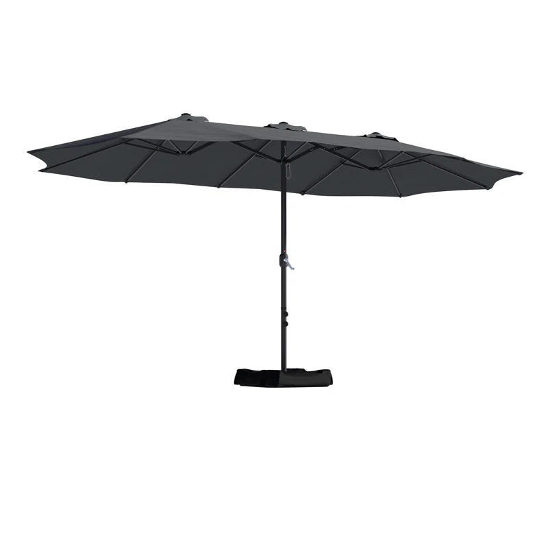 clihome 15 Ft Patio Market Umbrella with Base