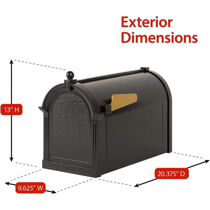 ATC CABINETS Deluxe Mailbox Package, Black