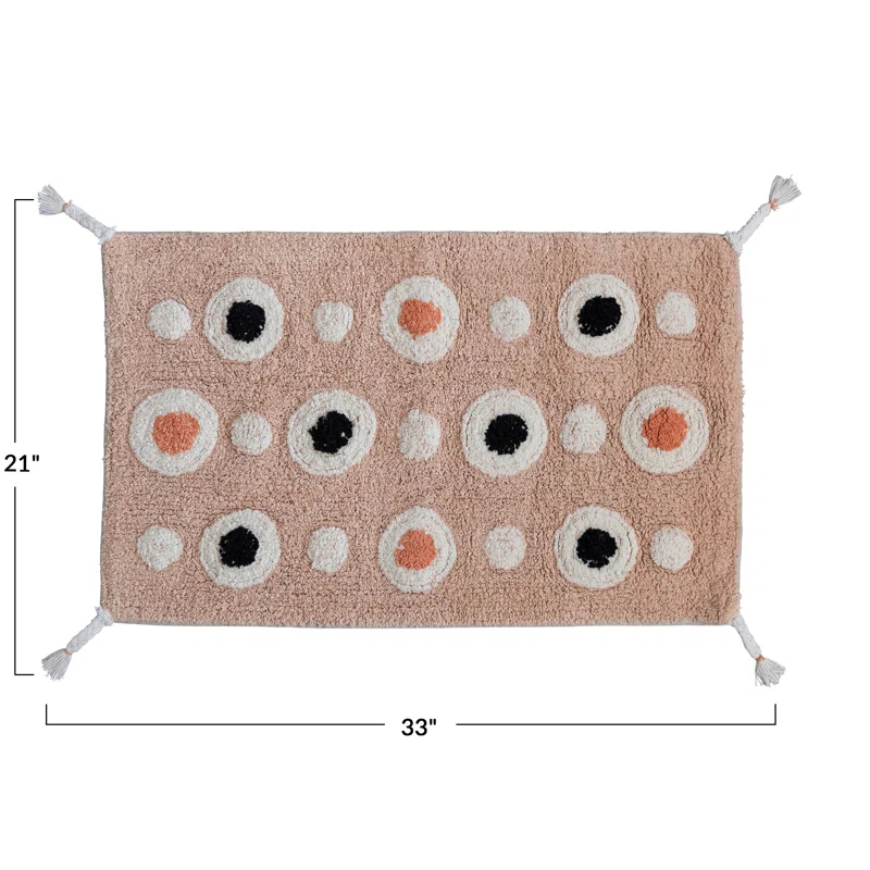 Creative Co-Op Cotton Bath Mat