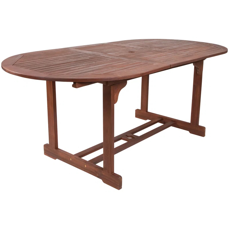 Northlight Seasonal Oval Outdoor Acacia Wood Folding Patio Dining Table
