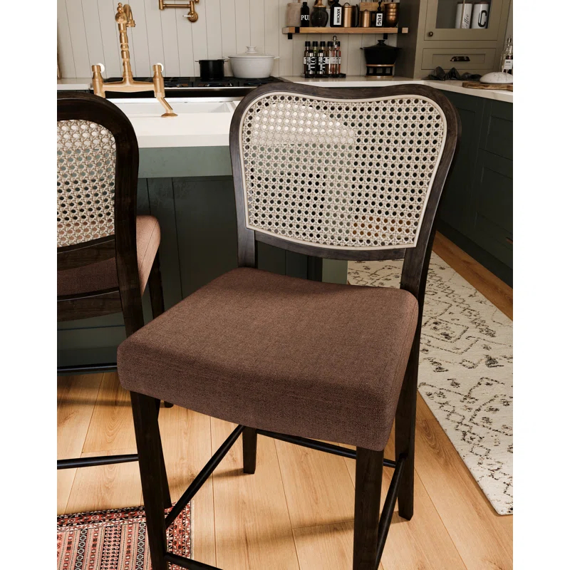 Maven Lane Maven Lane Vera Stool with Fabric Upholstery